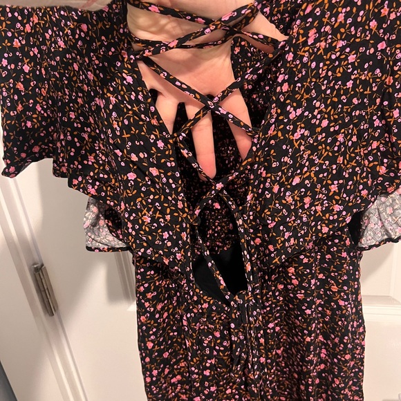 Free People Florence Tie Back Mini Dress - Size M - Picture 10 of 10